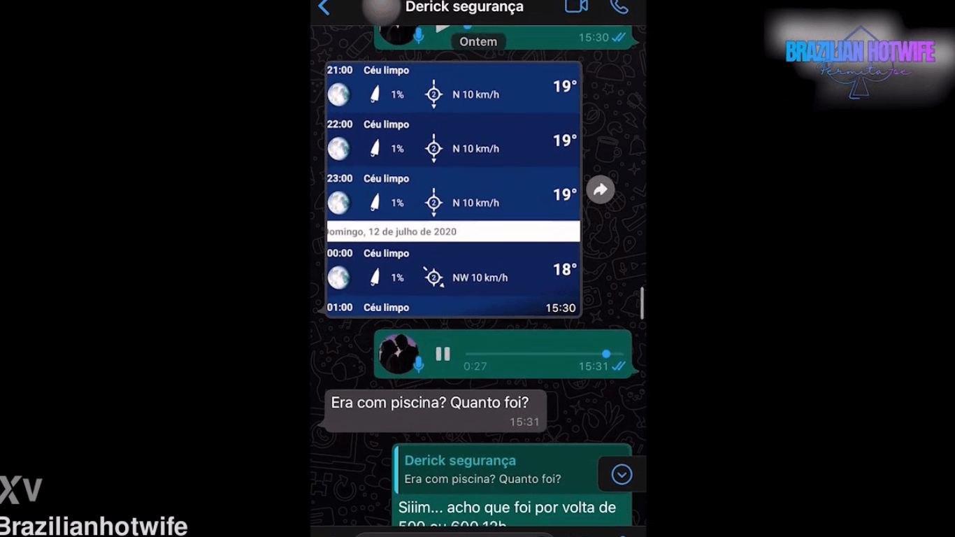 Menage Brazilian Hotwife marcando encontro segurança safado