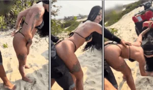 XGisa fodendo com guia de passeio na praia